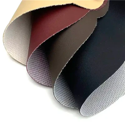 Cov khoom siv PVC Mesh Backing Artificial Synthetic Leather Rau Tsheb Rooj Npog Tsheb Pem Teb Mats