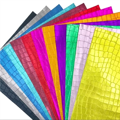 Embossing Pu Synthetic Tawv Crocodile Grain Faux Tawv