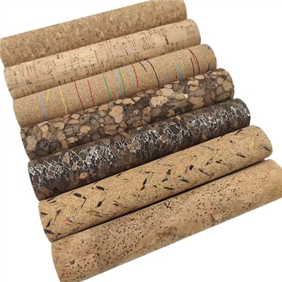 Portugal Ntoo Grain Coloured Cork PU Tawv PVC Npuag